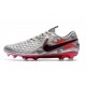 Nike Tiempo Legend VIII Elite FG Chaussures Gris Noir Rouge