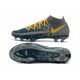 Chaussures 2021 Nike Phantom GT Elite DF FG Bleu Gris Jaune