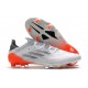 adidas X Speedflow.1 FG Crampons Blanc Acier Métallique Rouge Solaire