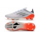 adidas X Speedflow.1 FG Crampons Blanc Acier Métallique Rouge Solaire