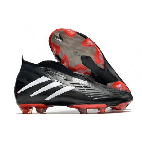 adidas Predator Edge+ FG Nouvelles Noir Blanc Rouge