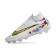 Chaussure Nike Phantom GX Elite DF FG Blanc Or