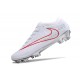 Crampons Nike Zoom Mercurial Vapor XV Elite FG Blanc Rouge