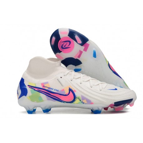 Nike Phantom Luna 2 Elite FG Chaussure Blanc Bleu Rose