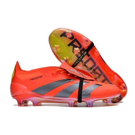 adidas Predator Elite FT FG Crampons Rouge Noir Jaune 