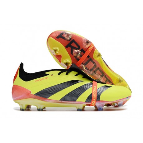 adidas Predator Elite FT FG Crampons Jaune Noir Rouge