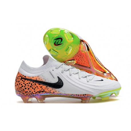 Nike Phantom GX Gripknit Elite FG Blanc Noir Orange