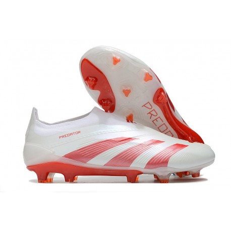 adidas Predator Elite Laceless FG Blanc Rouge