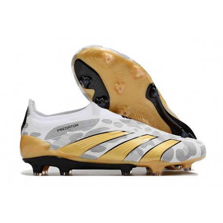 adidas Predator Elite Laceless FG Blanc Or Gris