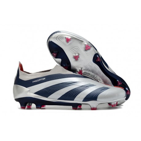 adidas Predator Elite Laceless FG Argent Noir Rouge