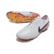 Chaussure Nike Tiempo Legend X Elite FG Blanc Noir Orange