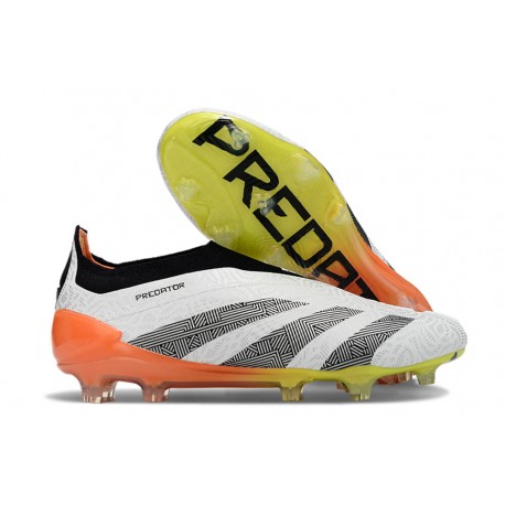 adidas Predator Elite Laceless FG Blanc Noir Orange