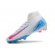 Nike Air Zoom Mercurial Superfly X Elite FG Blanc Bleu Rose