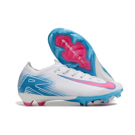 Crampons de Foot Nike Mercurial Vapor 16 Elite FG Blanc Rose Bleu