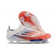 Adidas F50 + Laceless FG Neuf Advancement - Blanc Rouge Bleu