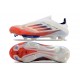 Adidas F50 + Laceless FG Neuf Advancement - Blanc Rouge Bleu