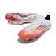 Adidas F50 + Laceless FG Neuf Advancement - Blanc Rouge Bleu