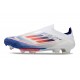 Adidas F50 + Laceless FG Neuf Advancement - Blanc Rouge Bleu