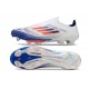 Adidas F50 + Laceless FG Neuf Advancement - Blanc Rouge Bleu