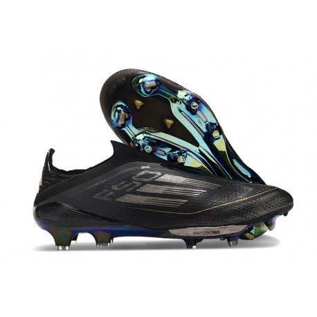 Adidas F50 + Laceless FG Neuf Dark Spark - Noir Argenté Doré