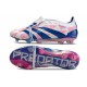 Adidas Predator Elite Foldover Tongue FG Blanc Ftwr Bleu Solaire Rose Solaire