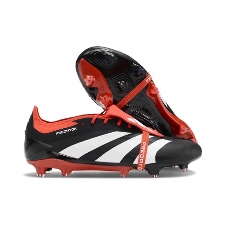 Adidas Predator Elite Foldover Tongue FG Noir Blanc Rouge