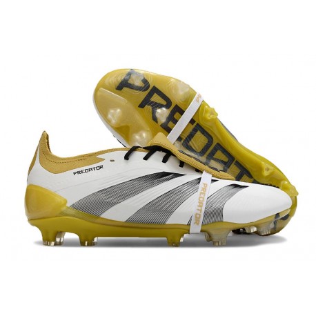 Adidas Predator Elite Foldover Tongue FG Blanc Or Argent