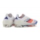 Crampons Adidas F50 Elite LL FG Advancement - Blanc Bleu Rouge 