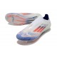 Crampons Adidas F50 Elite LL FG Advancement - Blanc Bleu Rouge 