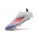 Crampons Adidas F50 Elite LL FG Advancement - Blanc Bleu Rouge 