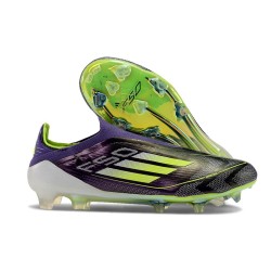 Crampons Adidas F50 Elite LL FG Fast Reborn - Violet Blanc Lucid Lemon ÉDITION LIMITÉE