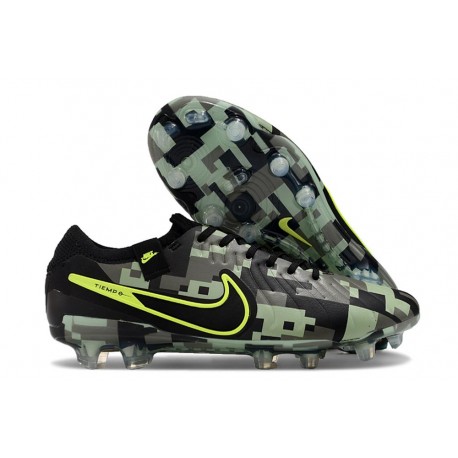 Chaussure Nike Tiempo Legend X Elite FG Vert Noir