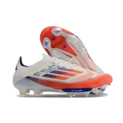 Chaussure Adidas F50+ Elite FG Advancement - Blanc Rouge Bleu