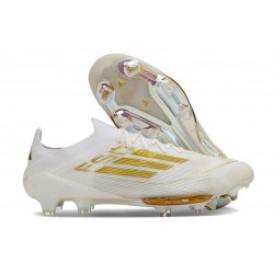 Chaussure Adidas F50+ Elite FG Day Spark - Blanc Doré