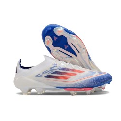 Chaussure Adidas F50+ Elite FG Advancement - Blanc Bleu Rouge 