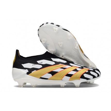 adidas Predator Elite Laceless FG Noir Or Blanc