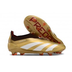 adidas Predator Elite Laceless FG Or Blanc