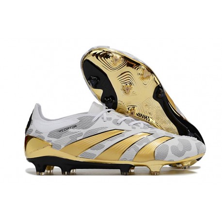 Chaussure adidas Predator Elite FG Or Blanc Gris