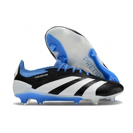 Chaussure adidas Predator Elite FG Noir Blanc Bleu