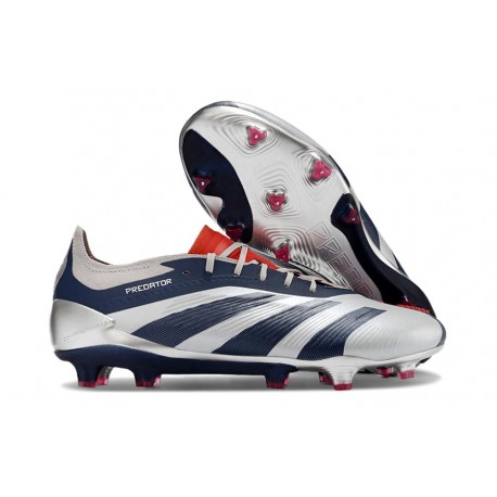 Chaussure adidas Predator Elite FG Argent Noir Bleu