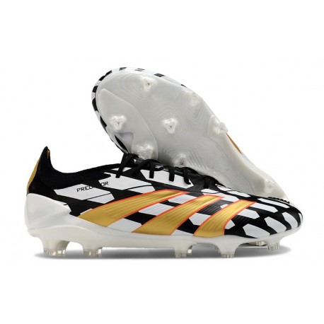 Chaussure adidas Predator Elite FG Noir Blanc Or