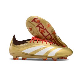 Chaussure adidas Predator Elite FG Or Blanc Rouge