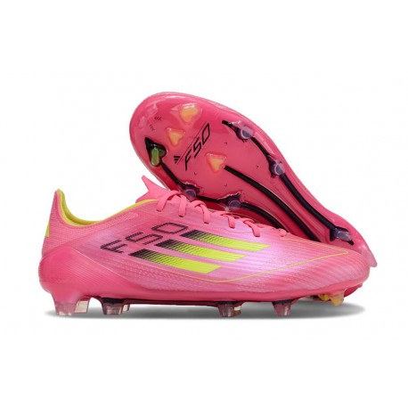 Adidas F50 Elite FG Nouvelles Rose Jaune