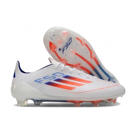 Adidas F50 Elite FG Nouvelles Blanc Rouge Noir