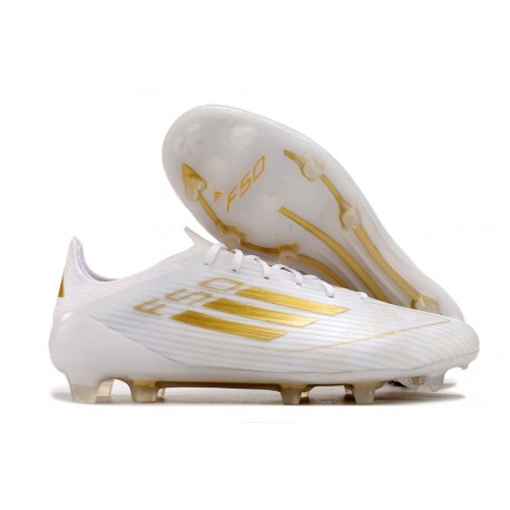 Adidas F50 Elite FG Nouvelles Day Spark - Blanc Doré Blanc