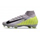 Crampon Nike Mercurial Superfly 10 Elite FG Gris Noir Vert