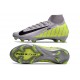 Crampon Nike Mercurial Superfly 10 Elite FG Gris Noir Vert