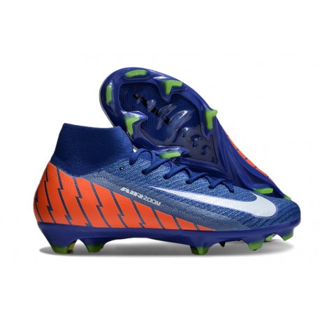 Crampon Nike Mercurial Superfly 10 Elite FG Bleu Orange Blanc