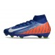 Crampon Nike Mercurial Superfly 10 Elite FG Bleu Orange Blanc