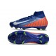 Crampon Nike Mercurial Superfly 10 Elite FG Bleu Orange Blanc